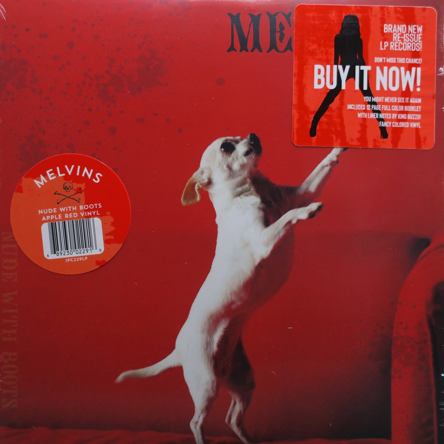 MELVINS 'Nude With Boots' Limited Edition RED Vinyl LP Record - Collectible Music Album for Vinyl Enthusiasts & Rock Fans - Perfect for Home Listening, Gifts & Music Collections