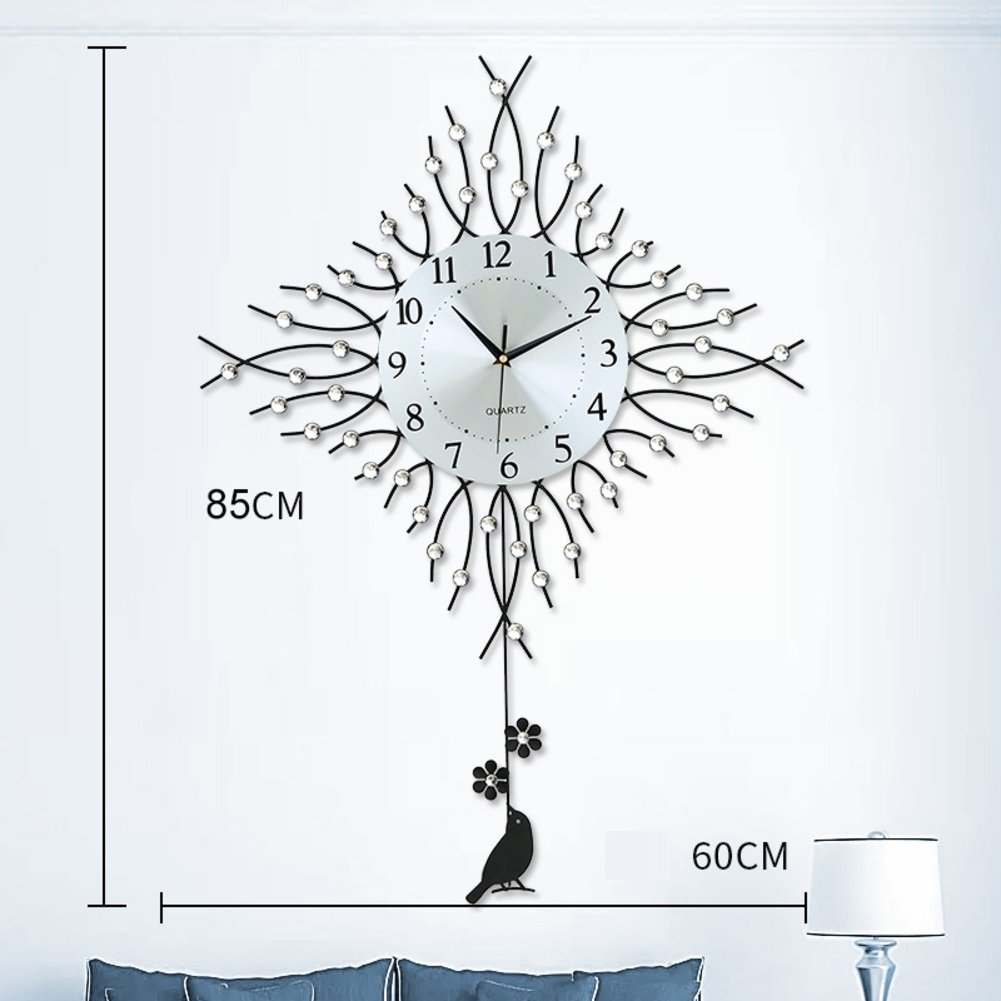 Modern Minimalist Silent Wall Clock - Creative Swing Design for Living Room, Bedroom & Office Decor - Decorative Art Clock for Home & Workspace