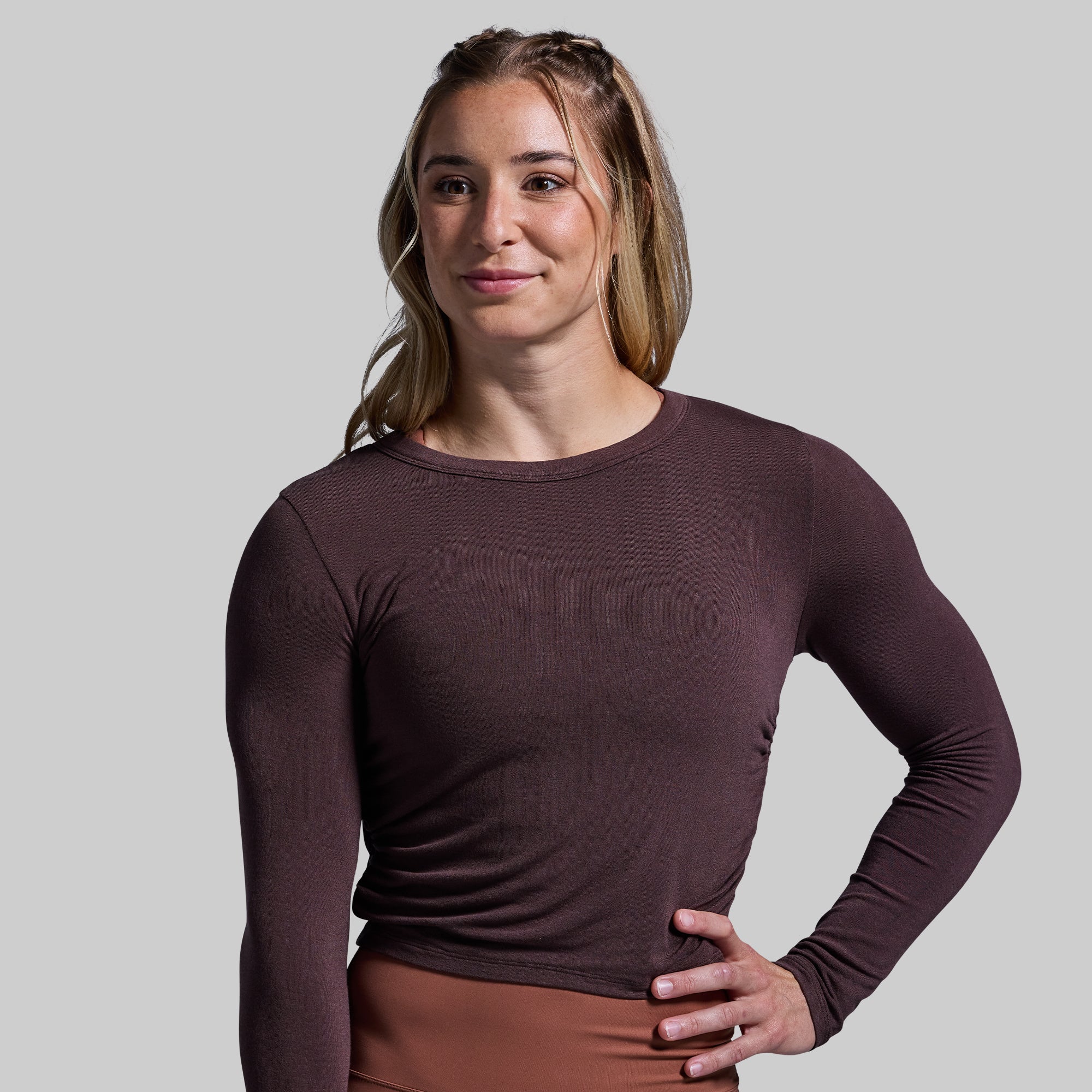 Look At Me Long Sleeve T-Shirt - French Roast Color - Comfortable & Stylish for Casual Wear, Date Night & Everyday Outfits