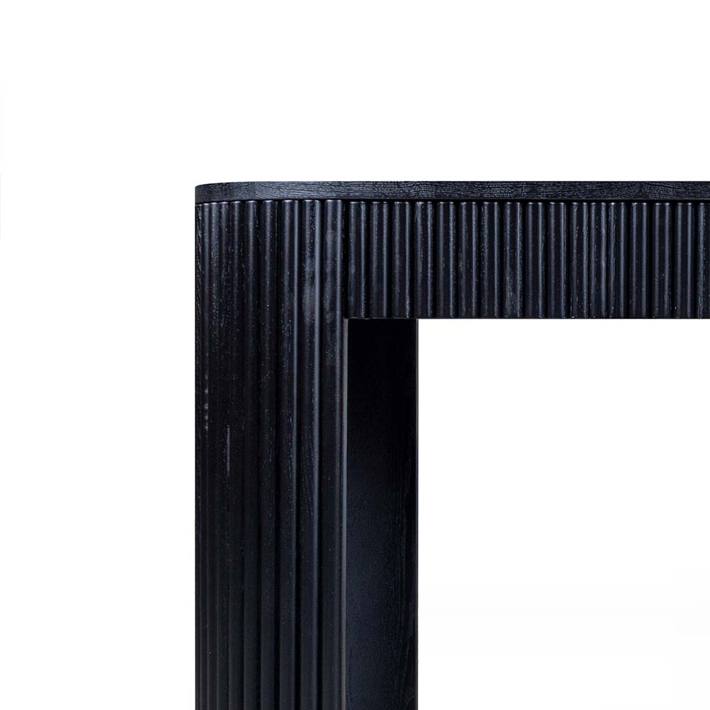 KELYN 140cm Black Console Table - Entryway Sofa Table, Hallway Accent Furniture for Living Room & Bedroom Decor