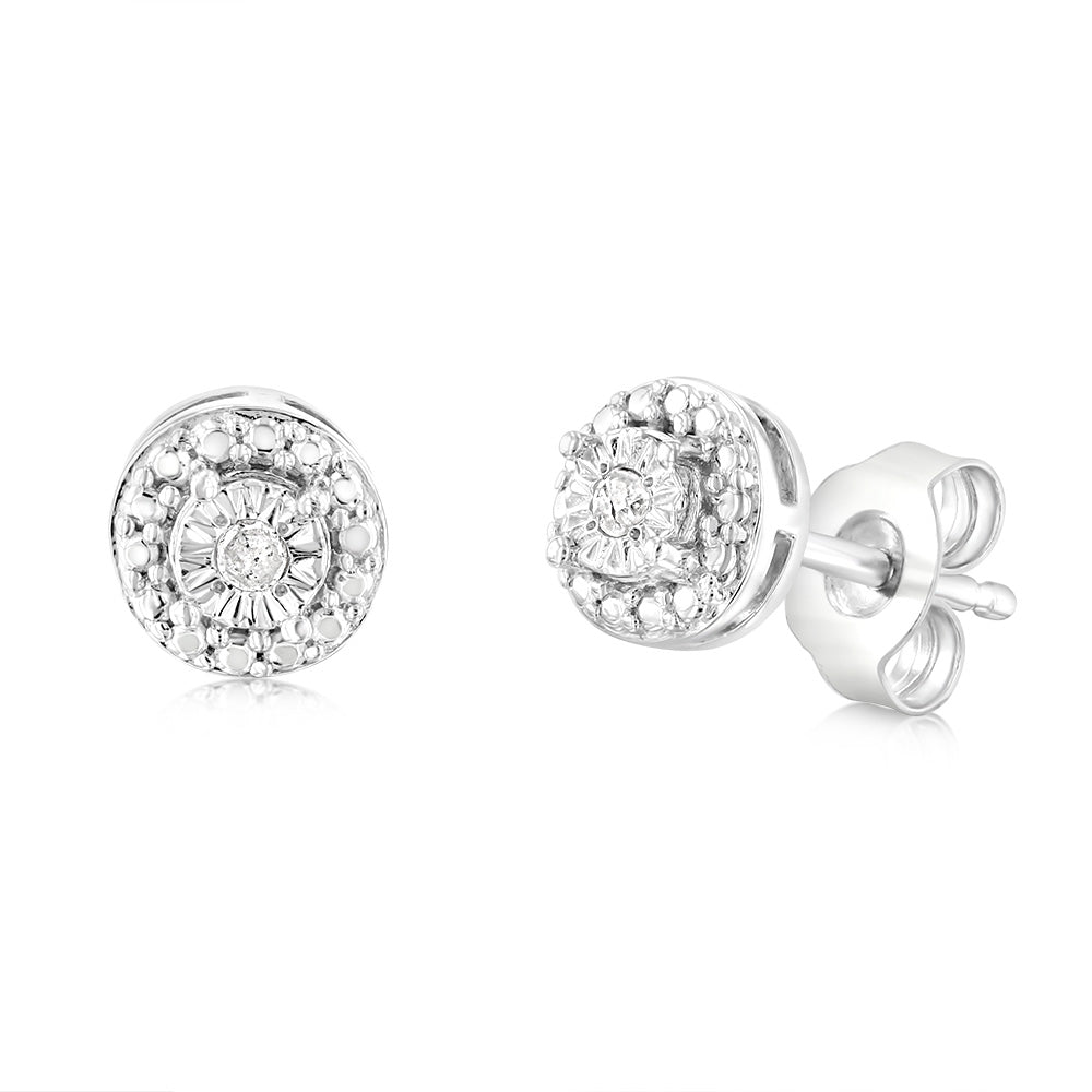 2-Pack Sterling Silver Diamond Stud Earrings for Women - Perfect for Everyday Wear, Gifts & Special Occasions