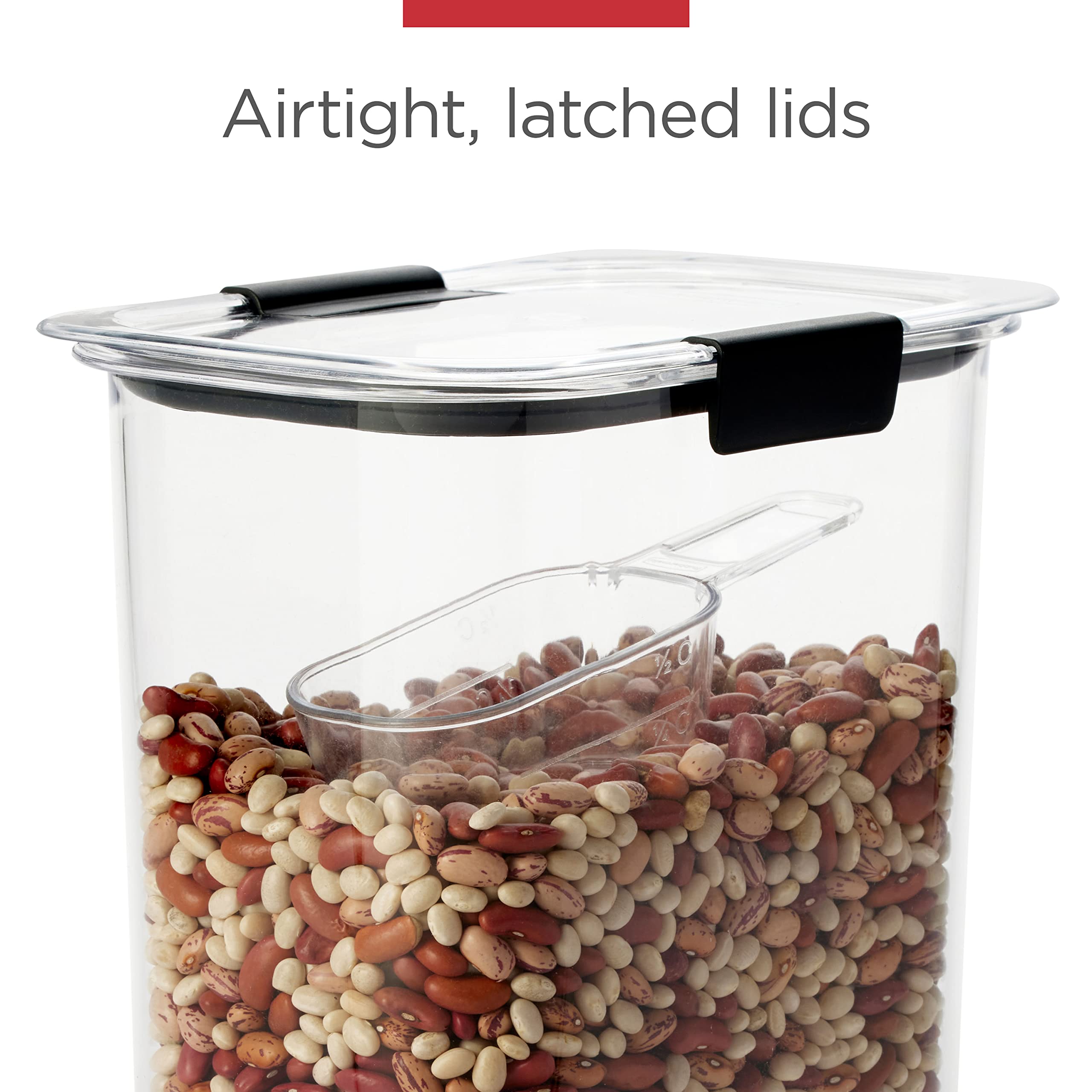 Rubbermaid Brilliance BPA-Free Airtight Food Storage Containers with Lids - 20-Piece Set Includes Scoops | Ideal for Kitchen Pantry Organization & Meal Prep | Perfect for Leftovers, Snacks, Dry Goods & Bulk Food Storage