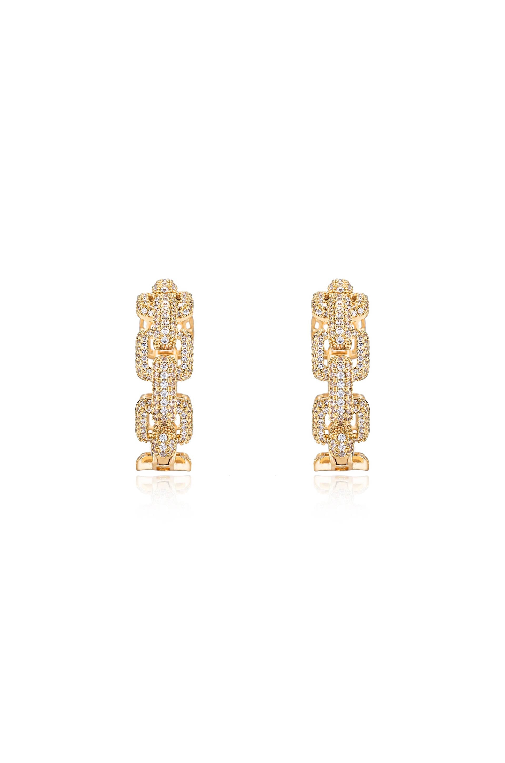 Crystal Chain Link Hoop Earrings for Women - Elegant Dangle Drop Earrings for Party, Wedding & Everyday Wear | Hypoallergenic & Lightweight Fashion Jewelry