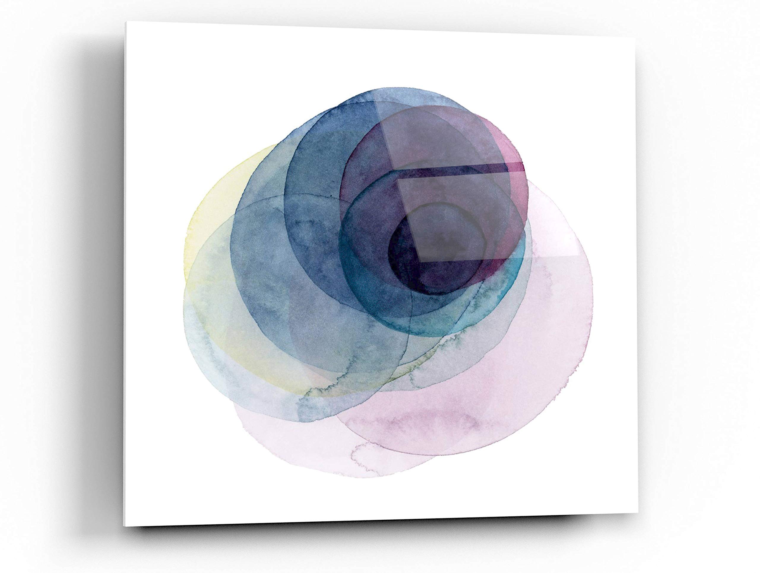 Grace Popp 'Evolving Planets III' Acrylic Glass Wall Art - 36x36 Inch Modern Abstract Painting for Living Room, Bedroom & Office Decor