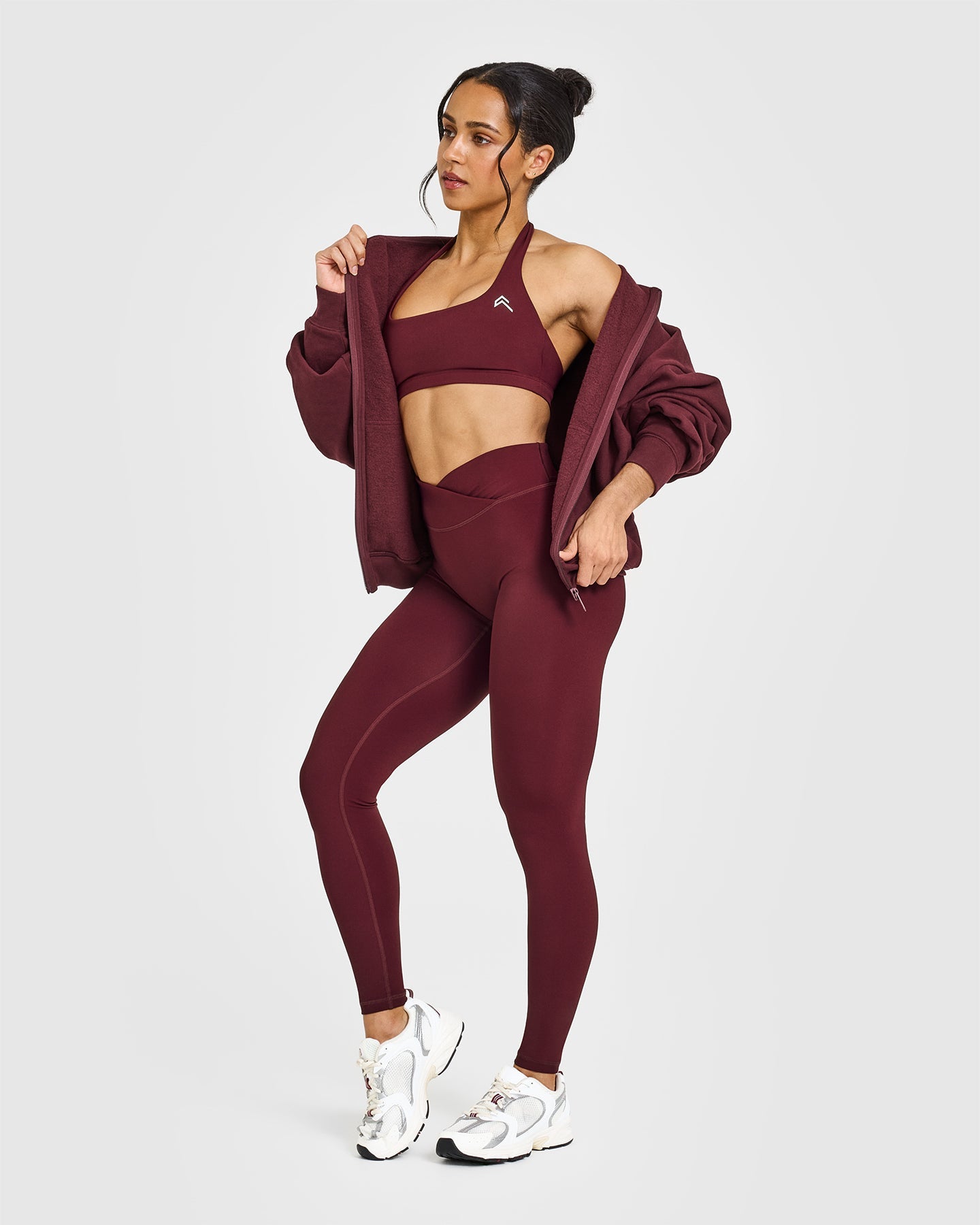 Unified Wrap Leggings for Women - High Waist Yoga Pants with Rosewood Print | Perfect for Yoga, Gym, Running & Lounge Wear