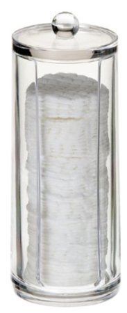 Premium Acrylic Cotton Pad Holder - Elegant Cosmetic Organizer for Makeup Remover & Skincare | Perfect for Bathroom Vanity, Spa, Salon & Travel