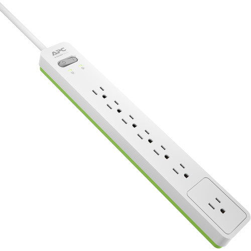 APC Essential SurgeArrest 7-Outlet Surge Protector Power Strip - 6ft Cord, 120V, White - Perfect for Home Office, Gaming Setup & Electronics Protection