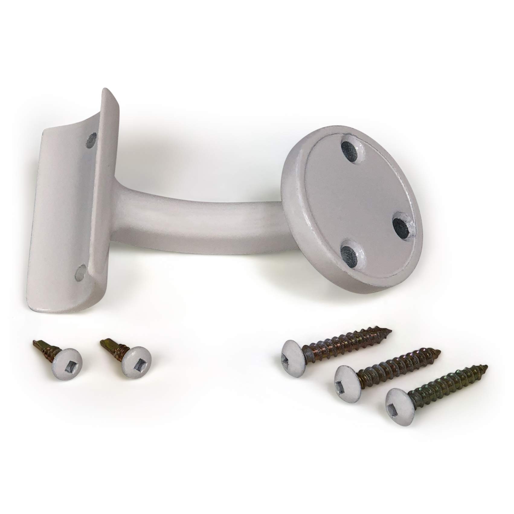 OHR 14' White Handrail Section with Mounts - USA Made Easy Install Indoor/Outdoor Stair Railing for Porch, Deck & Home Safety