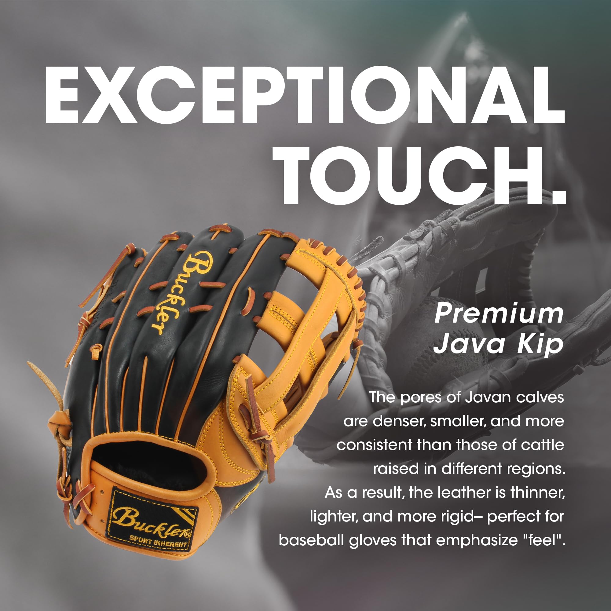 Buckler 'Core' Series Kip Leather Adult Baseball Gloves - 12.75