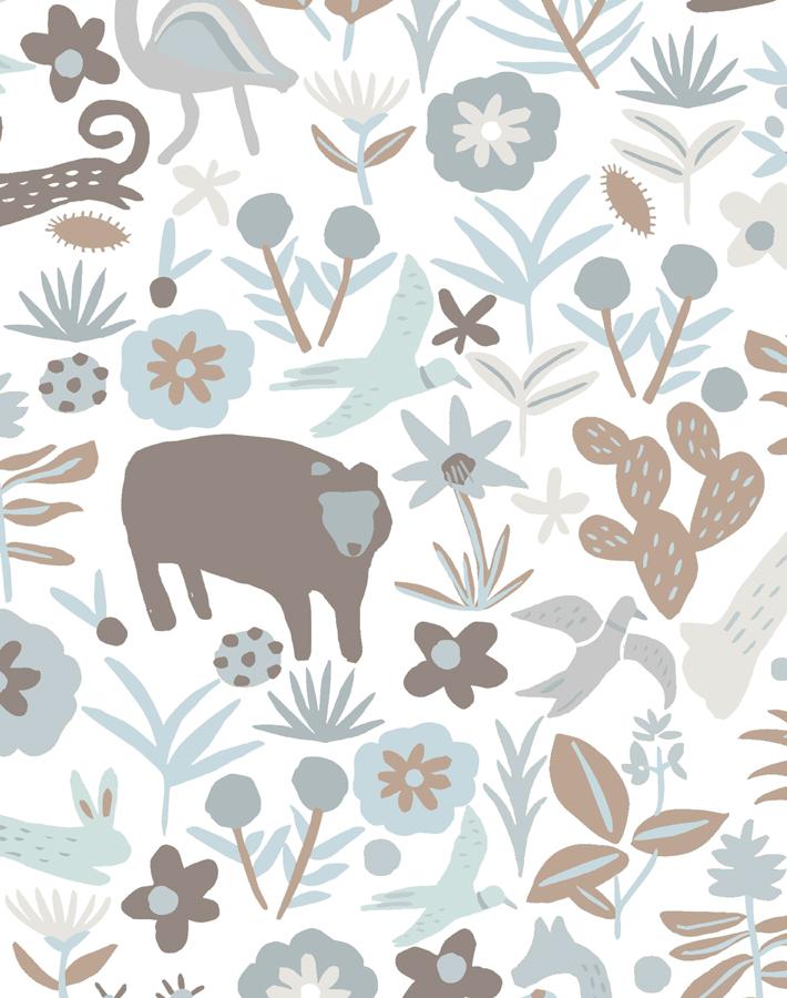 Tea Collection 'Menagerie' Neutral Wallpaper - Perfect for Nursery, Bedroom & Living Room Decor