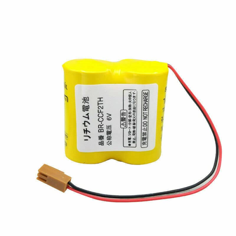 25-Pack BR-CCF2TH 6V 5000mAh Non-Rechargeable Battery with Plug for Fanuc A98L-0001-0902 & A98L-0031-0006 PLC Backup Power - Ideal for Industrial Automation & CNC Machine Maintenance