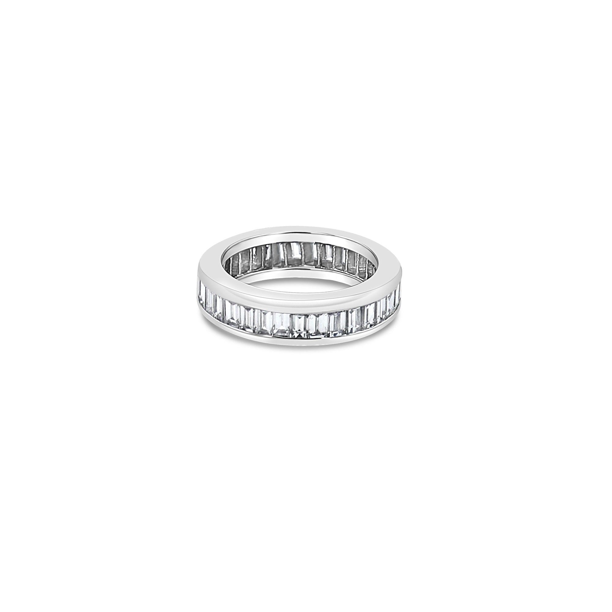 3 Carat Baguette Cut Diamond Eternity Wedding Band Ring - 14K White Gold for Women - Perfect for Anniversaries, Engagements & Special Occasions