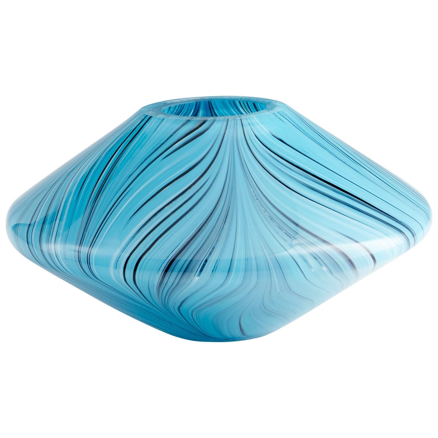 Cyan Design 10331 Phoebe Vase - Small Blue Ceramic Vase for Home Decor, Wedding Centerpiece & Tabletop Display