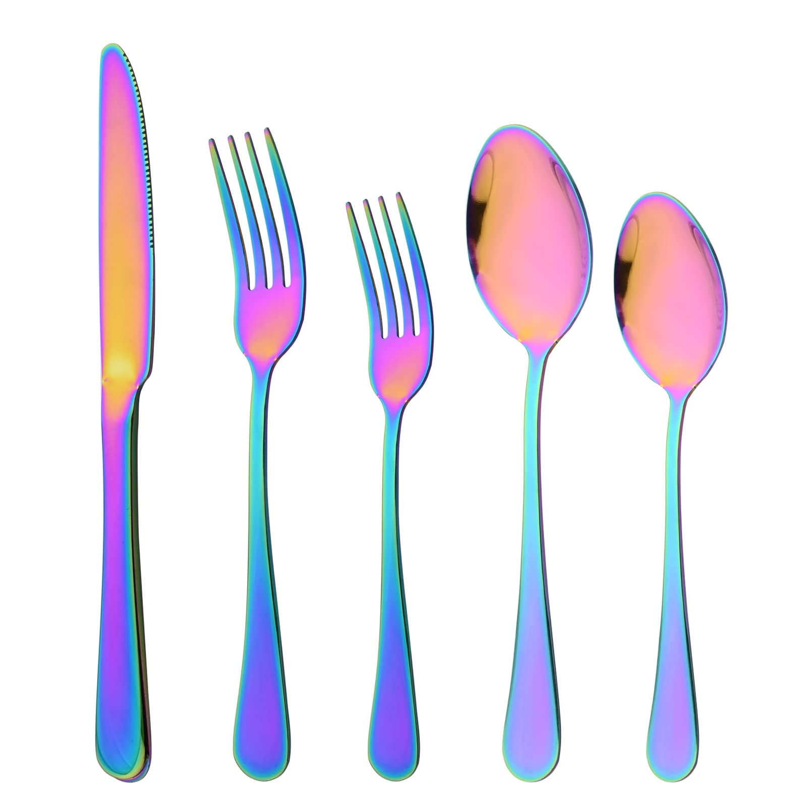 20-Piece Stainless Steel Flatware Set for 4 - Mirror Finish Silverware Set with Knives, Forks & Spoons - Durable Dishwasher Safe Cutlery for Everyday Dining & Entertaining