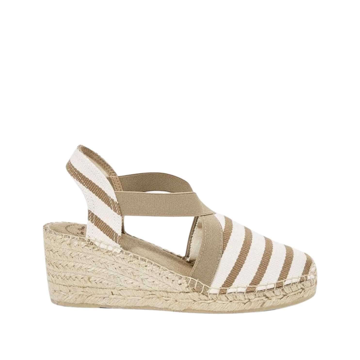 Women's Striped Cotton Blend Wedge Espadrilles - Comfortable Summer Shoes for Beach, Casual Outings & Everyday Wear | Tarbes