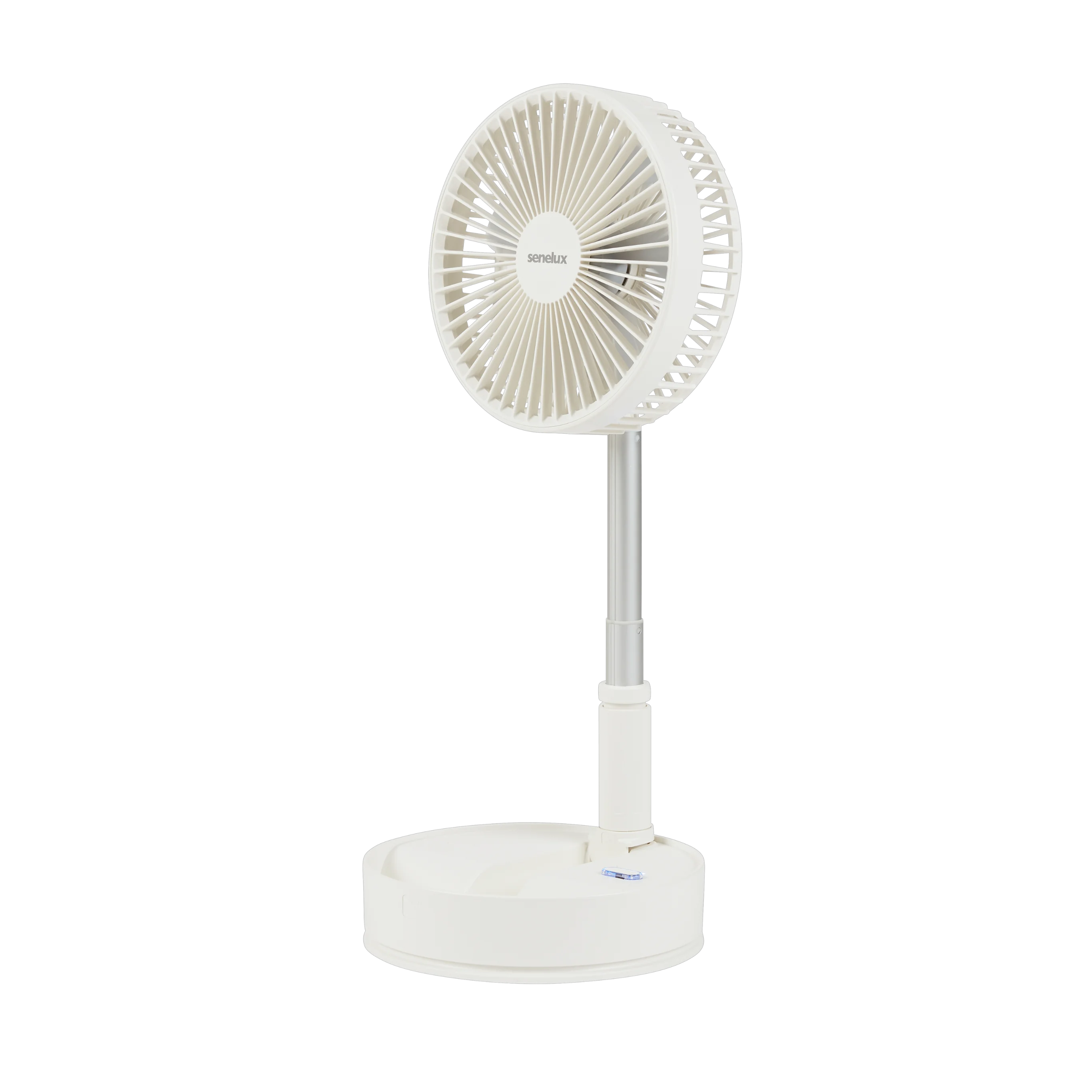 Senelux 8-Inch Portable Oscillating Standing Fan with Remote Control - 7200mAh Rechargeable Battery, Silent Pedestal Fan for Home, Office & Outdoor Use