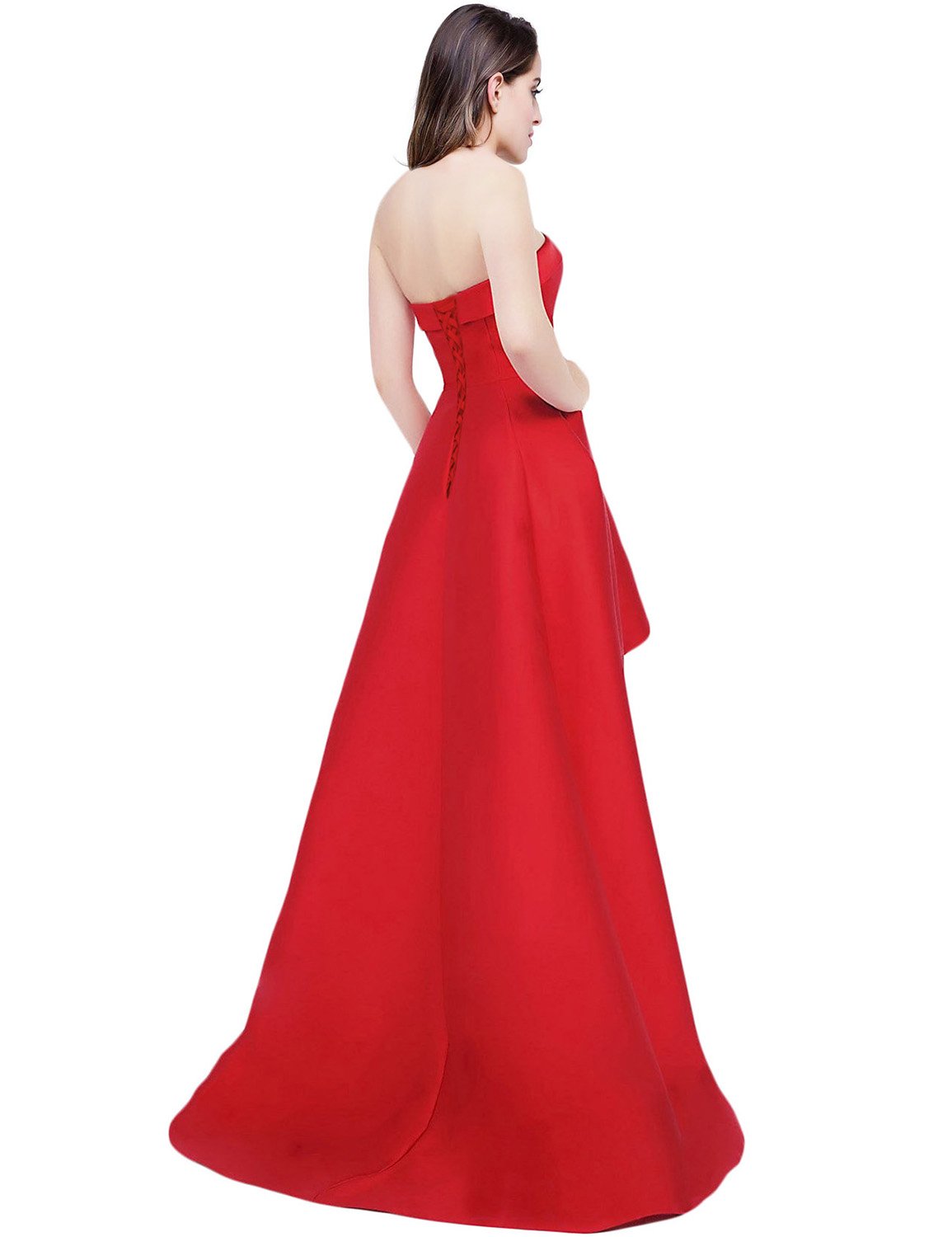 Sexy Strapless A-Line Prom Dresses for Women, Asymmetrical Evening Party Gown Formal Dress - Perfect for Homecoming, Prom Night & Special Occasions