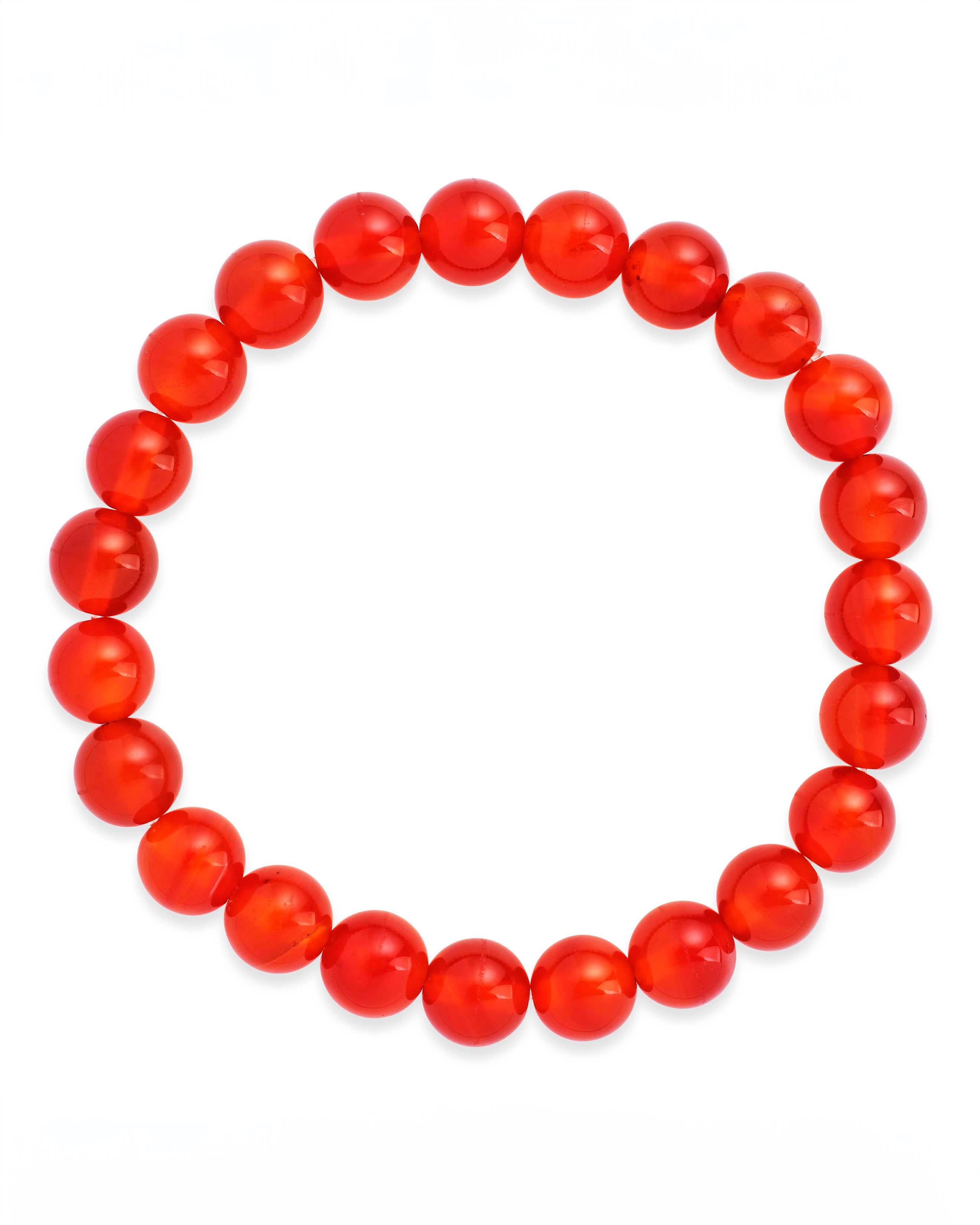 Red Agate Beaded Stretch Bracelet - Handmade Gemstone Jewelry for Women | Perfect for Yoga, Meditation & Boho Fashion