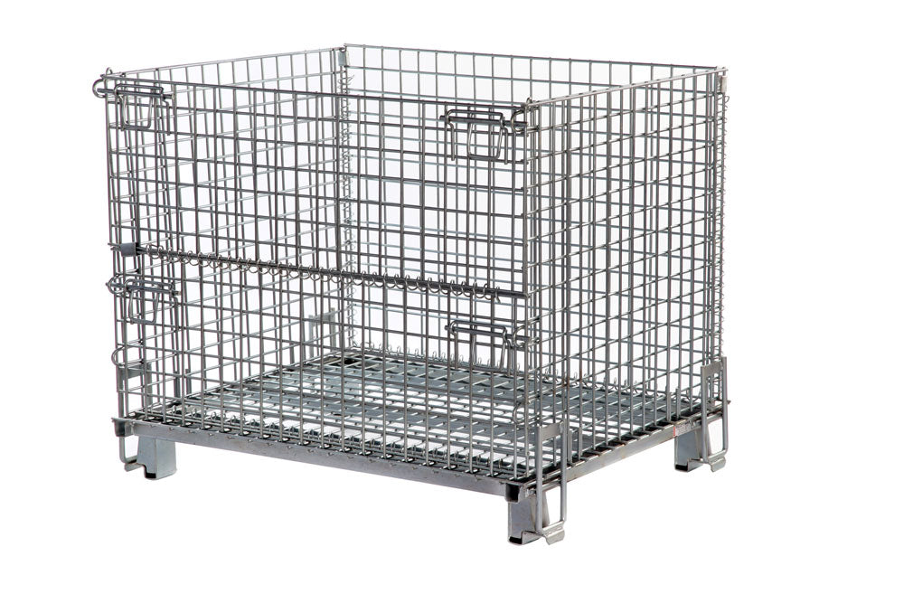 Foldable Mesh Pallets for Shipping & Storage - Heavy Duty Collapsible Wire Pallets for Warehouse, Logistics & Industrial Use