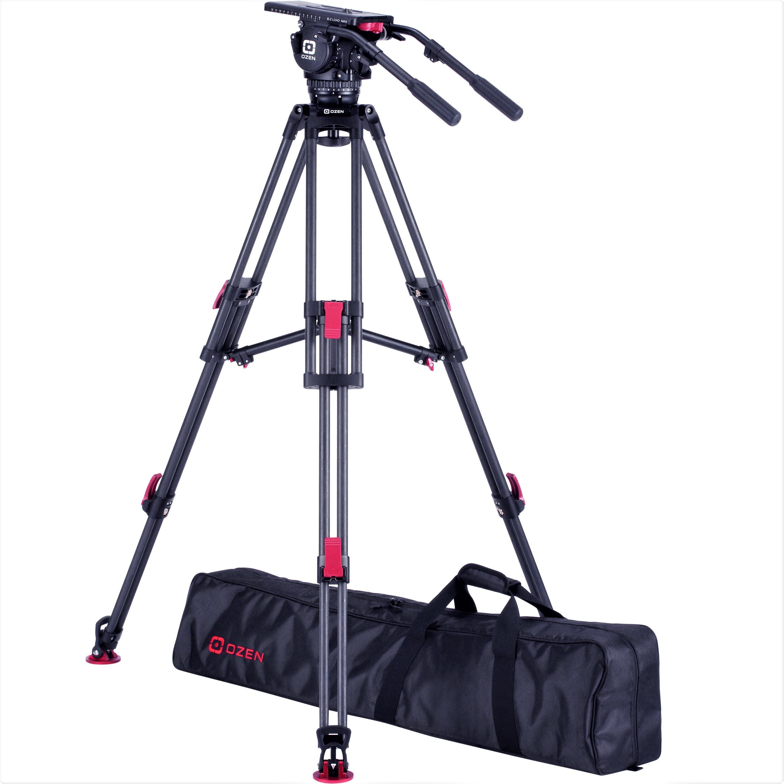 OZEN 18CF2HDM 100mm Agile 18M EZ Load Max Tripod System - Heavy Duty Camera Tripod for Photography, Videography & Outdoor Shooting