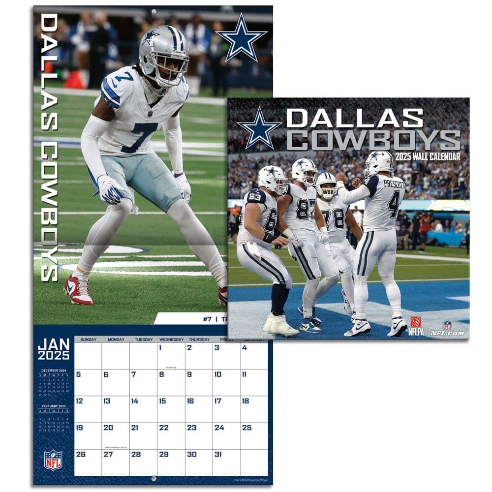 NFL Dallas Cowboys 2025 Mini Wall Calendar - 7