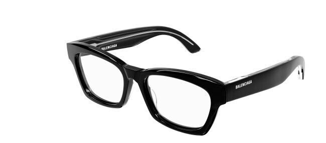 Balenciaga BB0242O 001 Black Cat Eye Unisex Eyeglasses - Stylish Frame for Men & Women - Perfect for Reading, Driving & Fashion Accessories