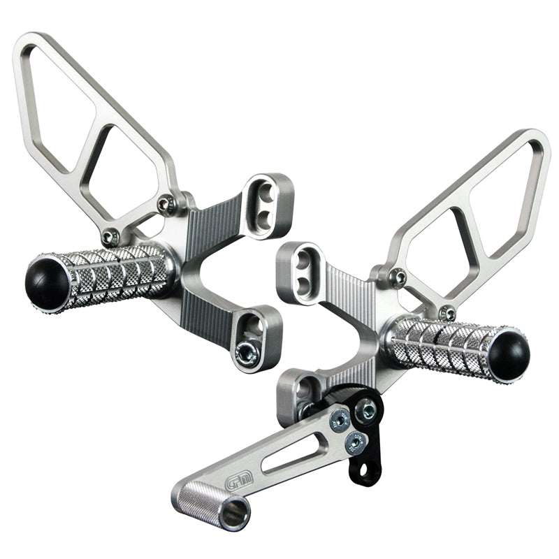 Ducati 748 916 996 998 Rear Sets with Shift Pedal & Heel Guard - CNC Machined Adjustable Rearsets for Track & Street Riding