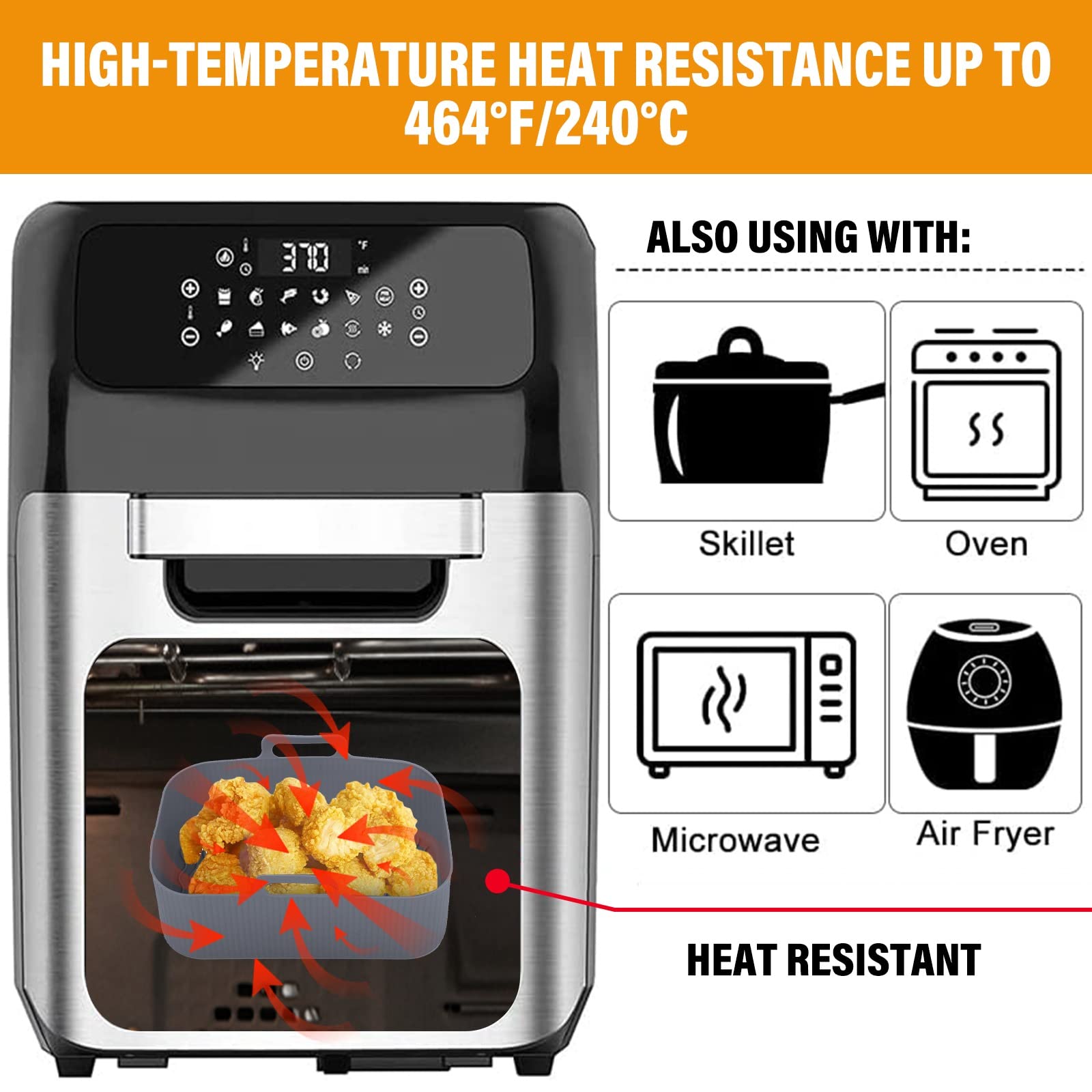 2-Pack Silicone Air Fryer Basket Liners for Ninja Dual Air Fryer - Non-Stick, Reusable Oven & Microwave Safe Accessories - Perfect for Roasting, Baking & Reheating Food