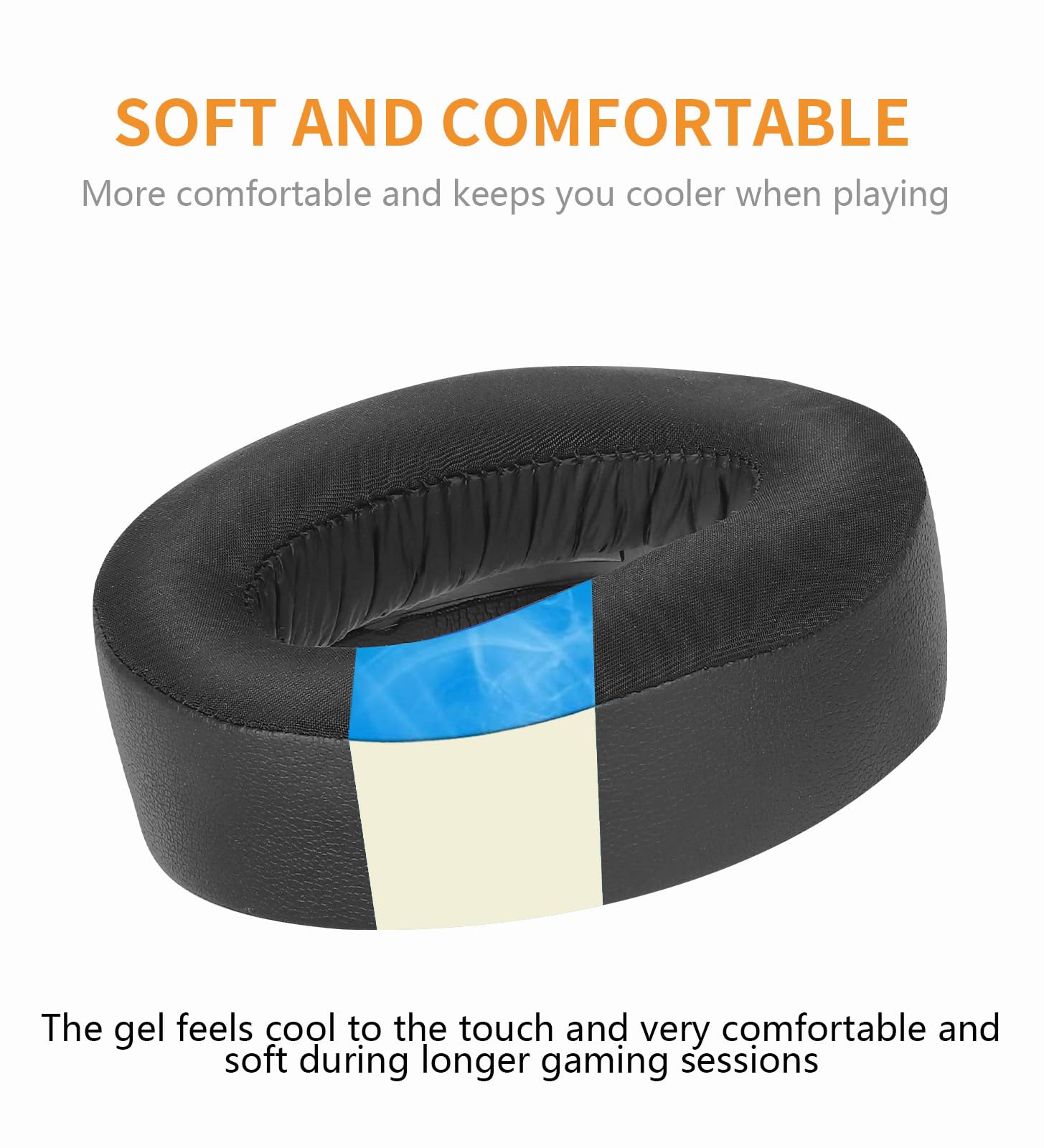 Premium Cooling Gel Pulse 3D Replacement Ear Pads for Sony PS5 Wireless Headset - Enhanced Comfort Memory Foam Earpads for PlayStation 5/Pulse 3D Gaming Headphones (Black) - Perfect for Long Gaming Sessions & Noise Isolation