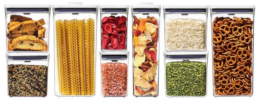 SoftWorks 9-Piece BPA-Free Airtight Food Storage Container Set - Perfect for Meal Prep, Leftovers & Pantry Organization (Kitchen & Office Use)