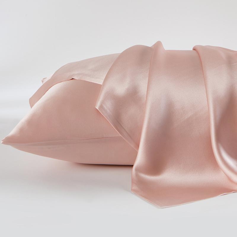 Premium Solid Color Double-Sided Silk Pillowcase - Breathable & Hypoallergenic for Hair & Skin Care - Perfect for Side Sleepers, Hot Sleepers & Luxury Bedding (Queen Size)
