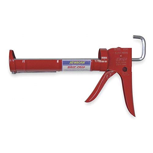 Heavy Duty Caulking Gun - Drip-Free 10oz Caulk Gun with Smooth Rod for Precise Application - Perfect for Sealants, Adhesives, and DIY Home Projects (Red)