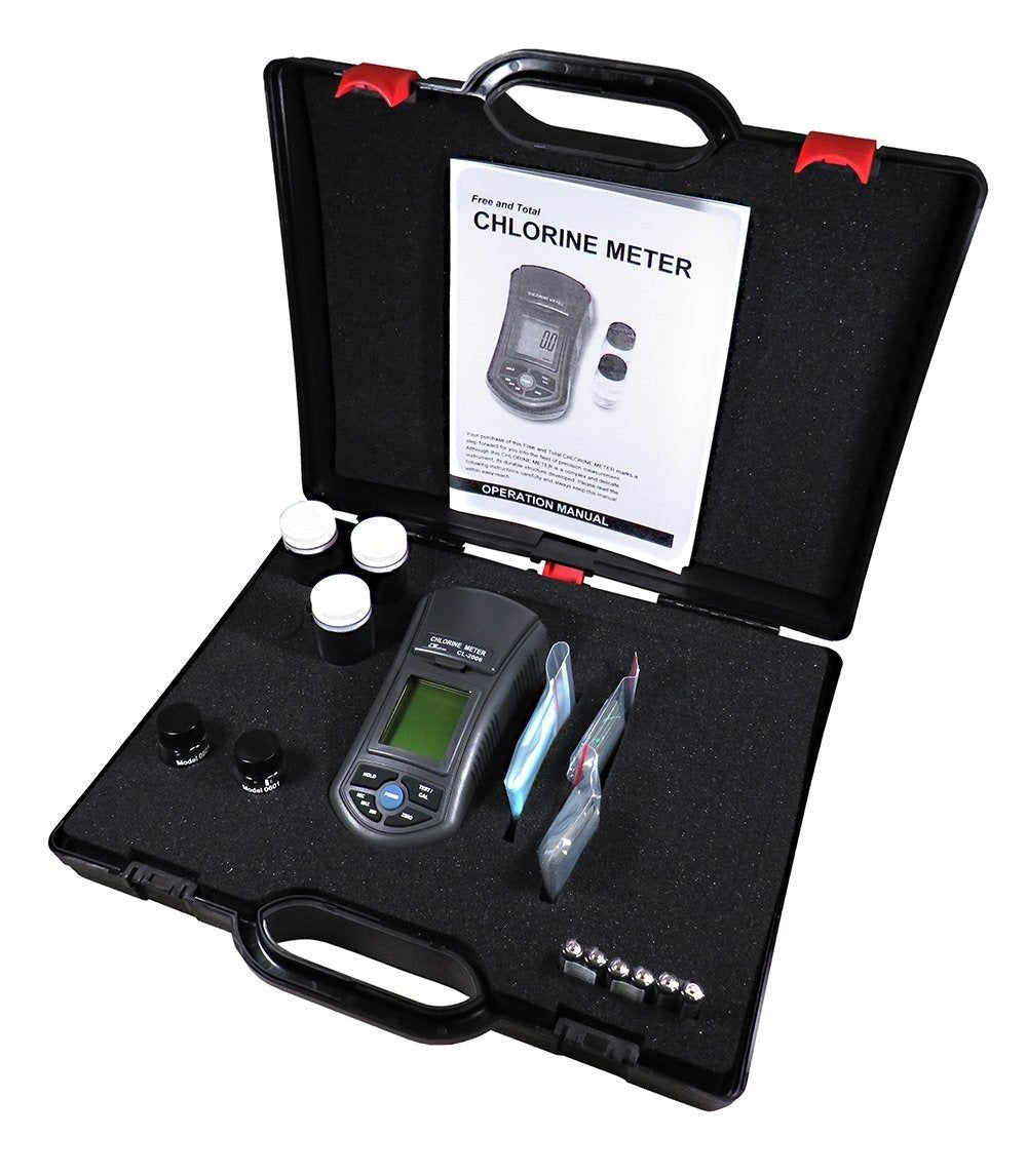 **Portable Digital Chlorine Meter for Water Testing - Large LCD Display | Pool, Spa, Aquarium & Drinking Water Quality Monitor**