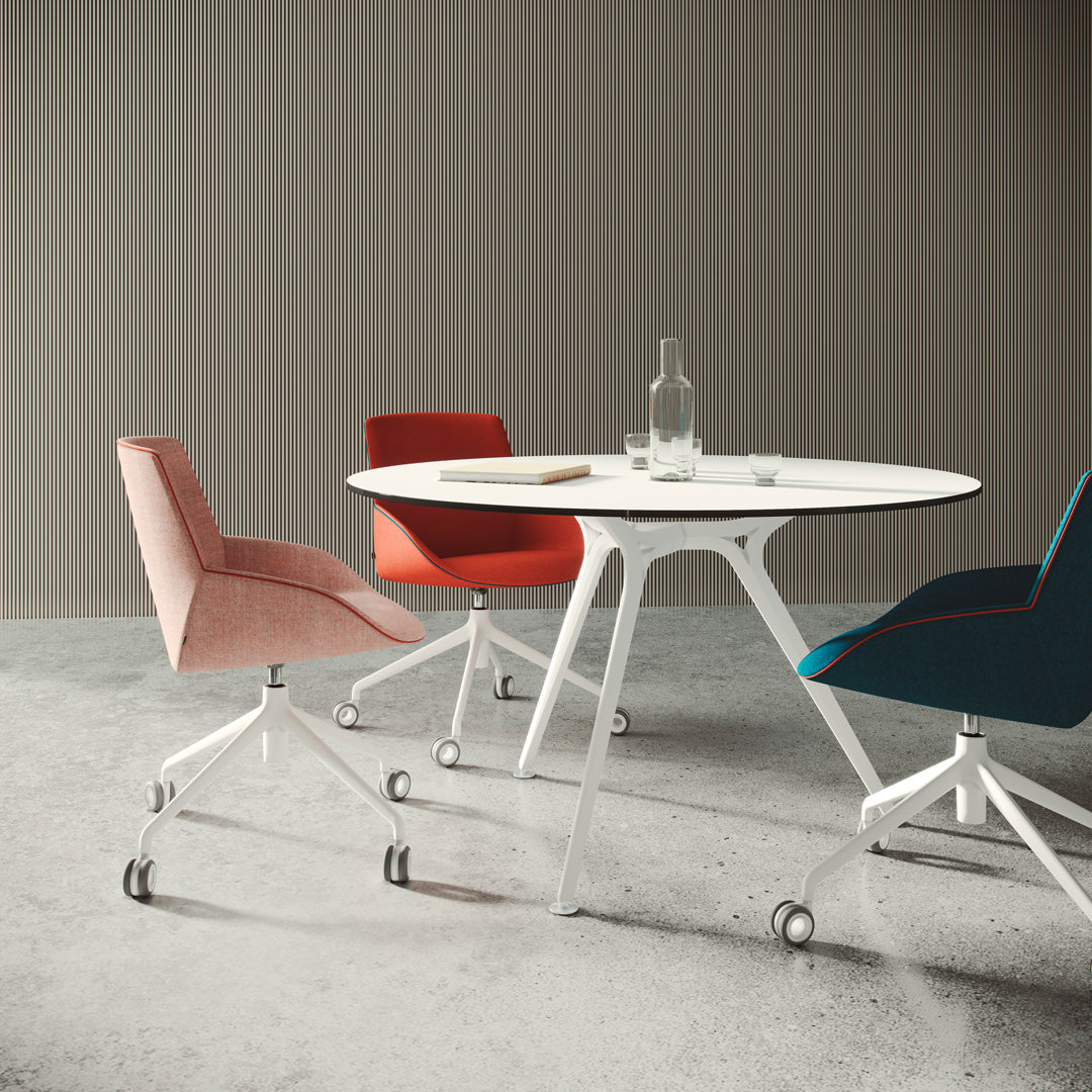 Arkitek Round Meeting Table - Modern Office Conference Table for Business Meetings, Team Collaboration & Professional Workspaces