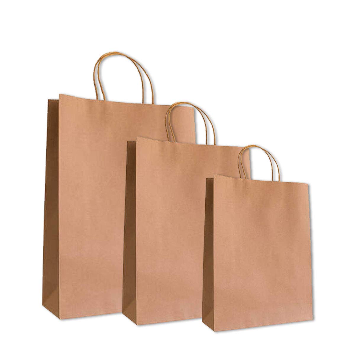 30 Pieces Kraft Paper Gift Bags with Handles - 6x3x8 Inch Eco-Friendly Brown Shopping Bags for Birthday Parties, Retail Stores, Restaurant Takeout & Merchandise Packaging - Perfect for Gifts, Shopping & Business Use