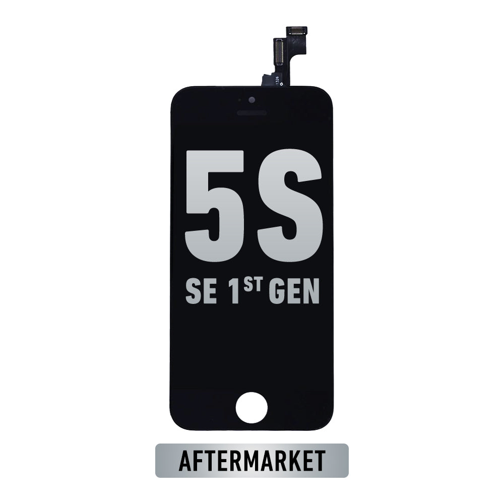 iPhone 5S / SE LCD Screen Replacement - Aftermarket Display Assembly with Touch Digitizer (Black) | DIY Repair Kit for Cracked or Damaged Screens | Home & Office Use