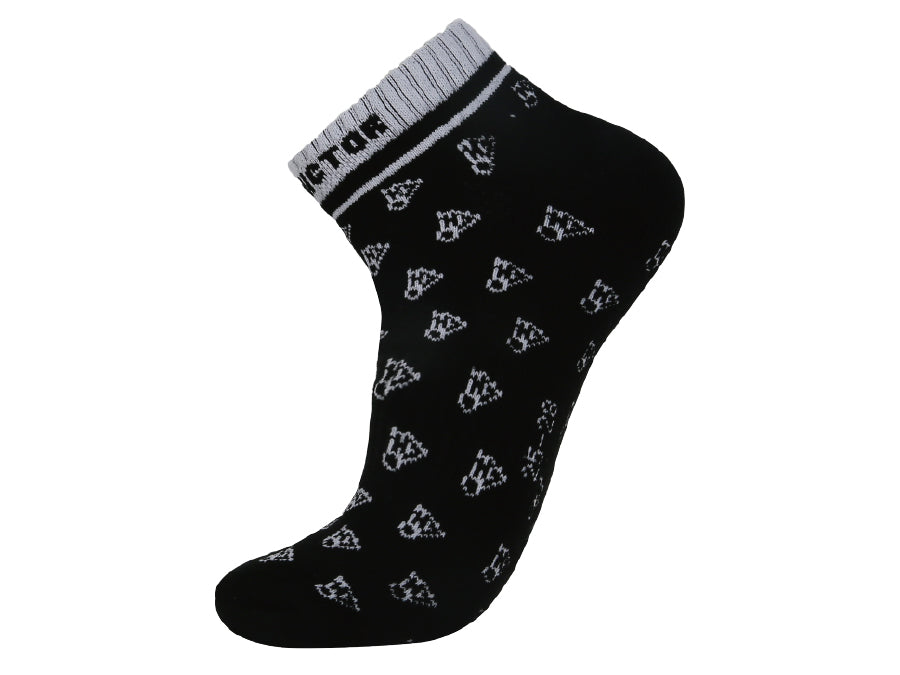 Victor SK160C Ankle Socks for Men & Women - Breathable Comfort Black Athletic Socks for Running, Workout & Daily Wear