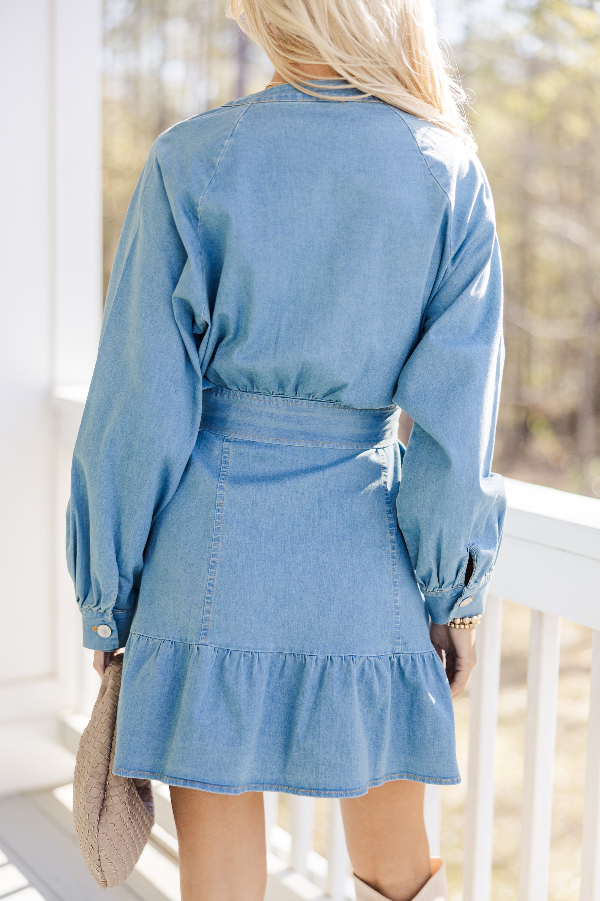 Stylish All For You Denim Button Down Dress for Women - Casual & Office Wear - Perfect for Date Night, Work, and Everyday Outfits