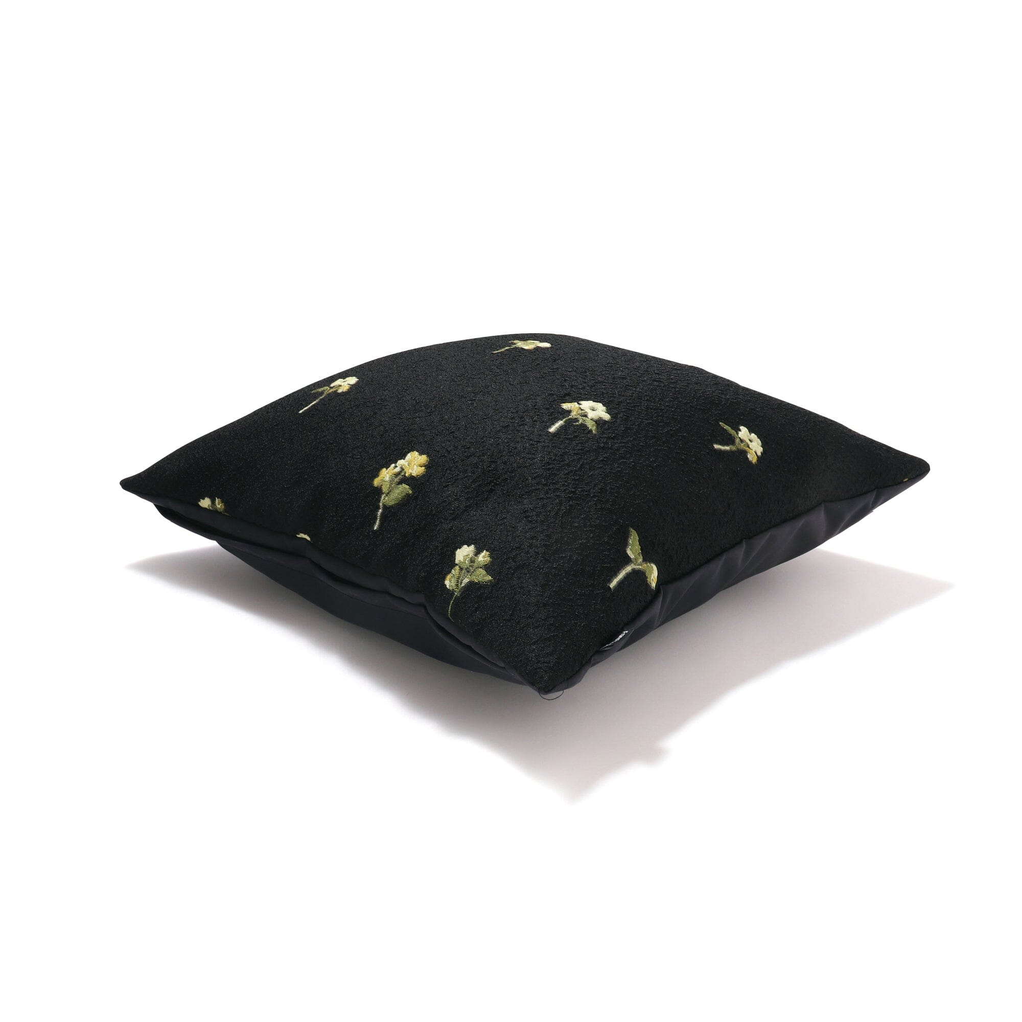 Jq Flower Cushion Cover 18x18 Inches Black - Soft Decorative Pillow Case for Sofa, Bed, Chair - Home Decor Accent for Living Room, Bedroom
