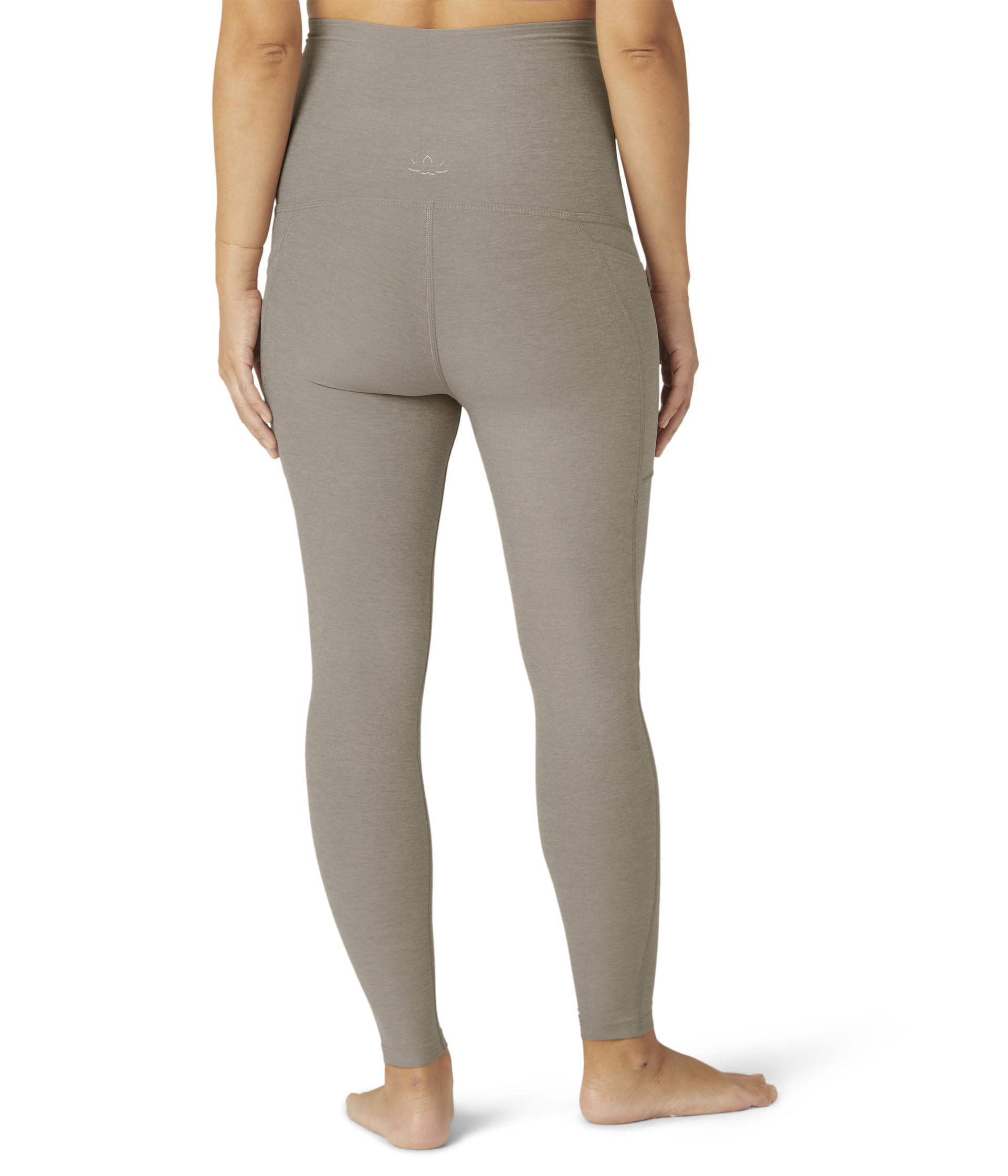 Beyond Yoga Maternity Spacedye High-Waisted Midi Leggings - Soft Stretch Pregnancy Yoga Pants for Comfort & Support - Perfect for Prenatal Workouts, Lounge & Everyday Wear
