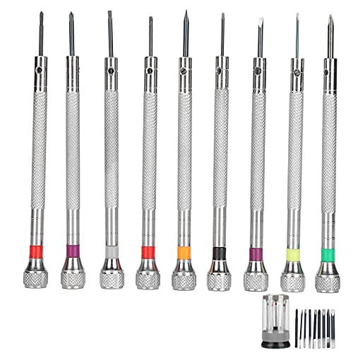 Premium Watch Screwdriver Kit - Ergonomic Grip & Precision Alloy Tools for Watch Repair | Professional Watchmaker Tools for Jewelry Repair, Maintenance & DIY Watch Projects