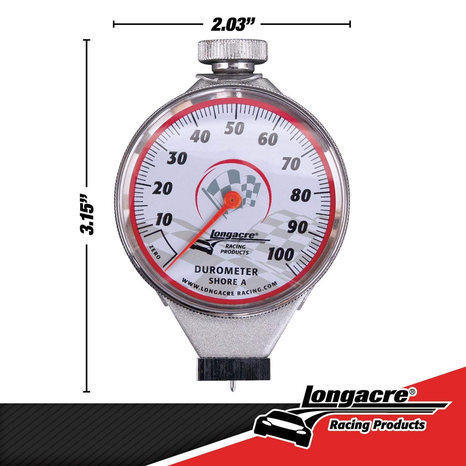 Longacre 52-50546 Deluxe Tire Durometer with Storage Case - Premium Tire Hardness Tester for Racing, Motorcycles & Bikes - Perfect for Track Days, Performance Tuning & Tire Maintenance
