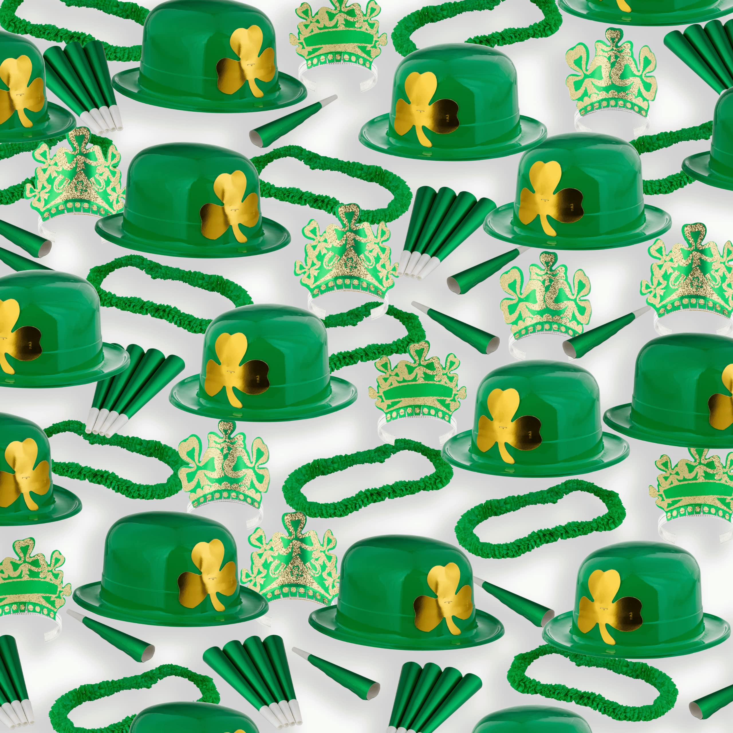 St Patricks Day Party Kit - 250 PCS Shamrock Decorations for 100 Guests | Bar & Home Decor