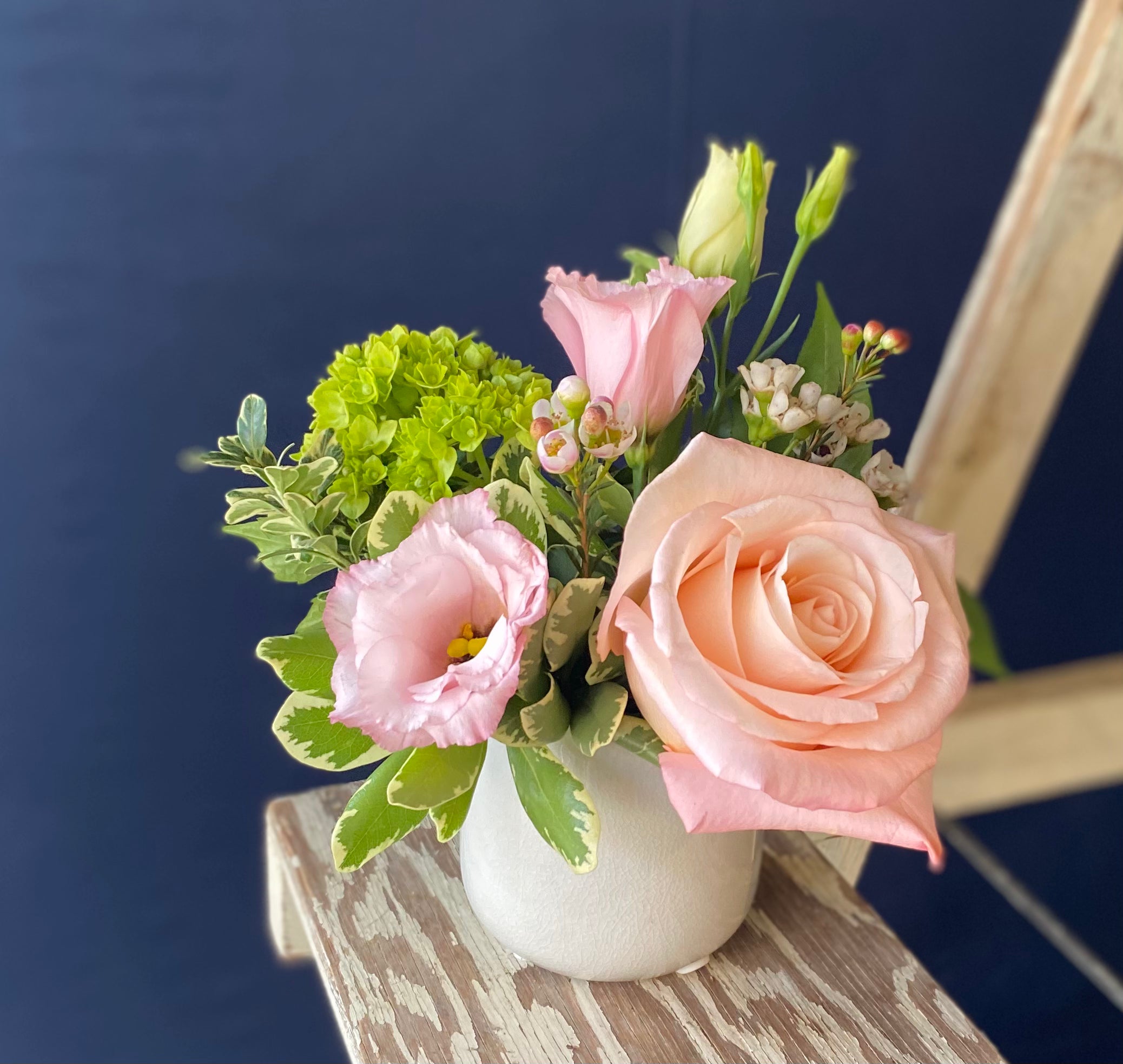 Extra Small Soft Garden Vase Arrangement - $40 | Perfect for Table Centerpieces, Wedding Decor & Home Accents