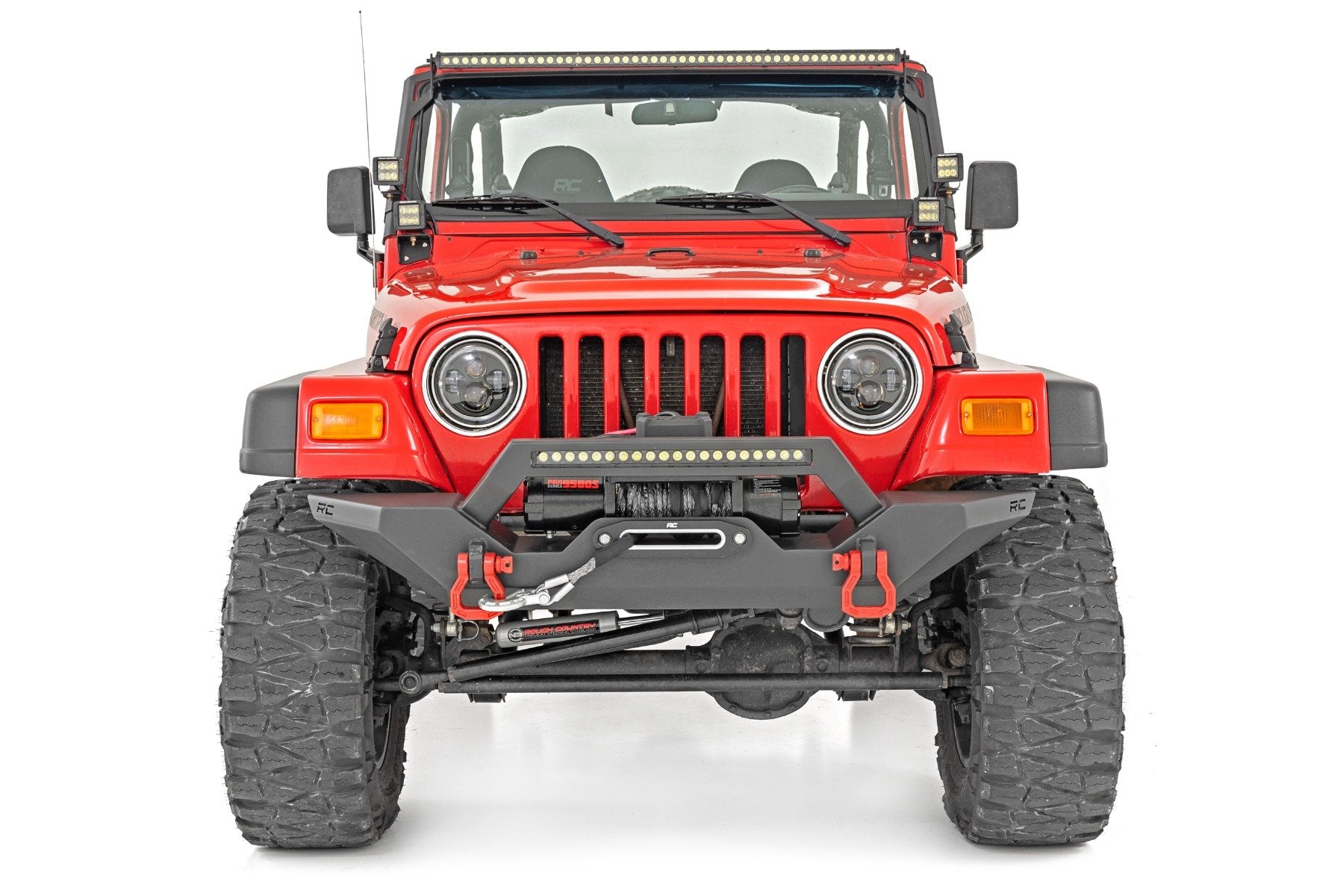 7 Inch DRL Halo LED Headlights - DOT Approved for Jeep Wrangler TJ 4WD (1997-2006) - RCH5400 - Upgrade Your Off-Road Lighting for Night Driving & Adventure