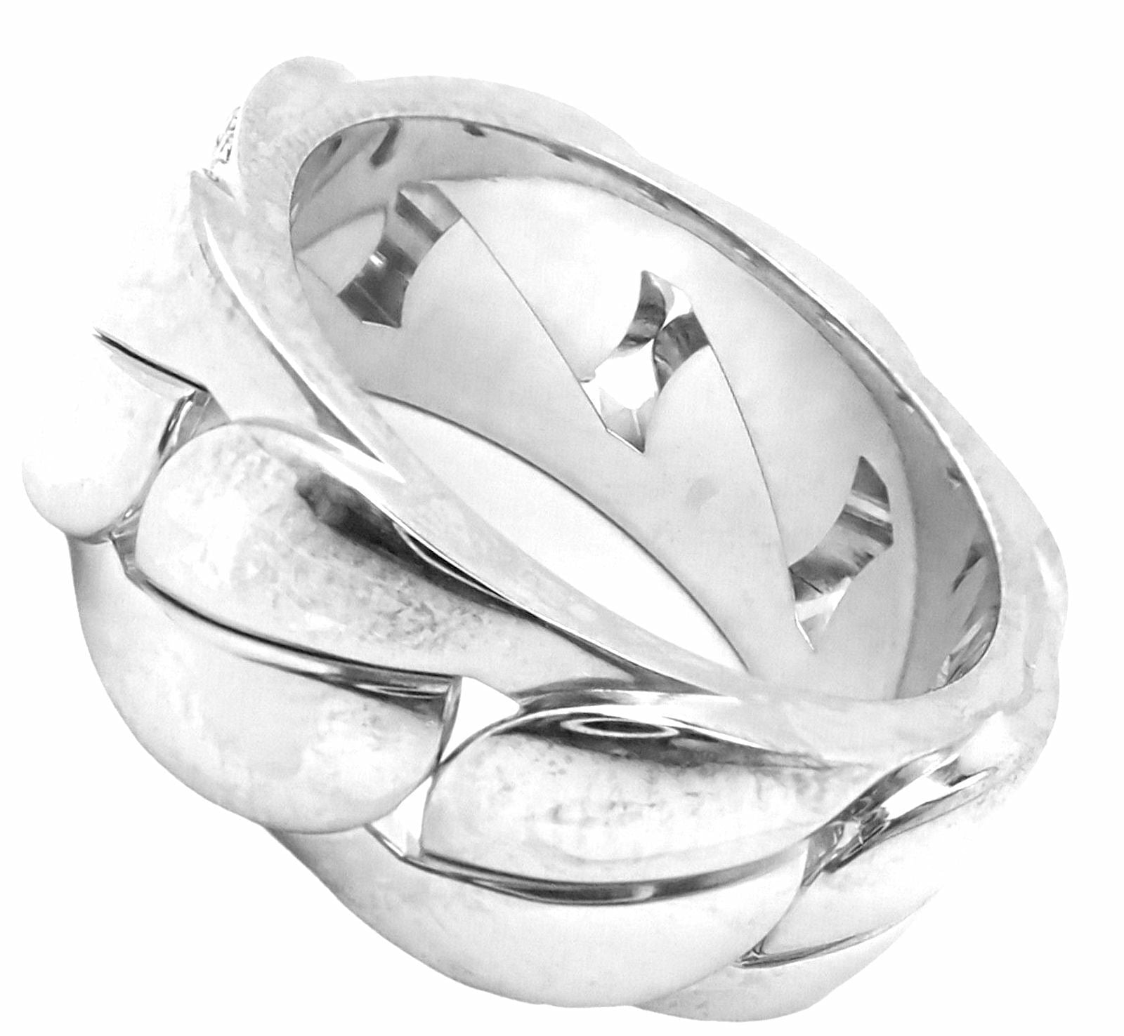 Authentic Cartier 18K White Gold Diamond La Donna Band Ring - Size 6 (EU 53) - Perfect for Weddings, Anniversaries & Luxury Gifts