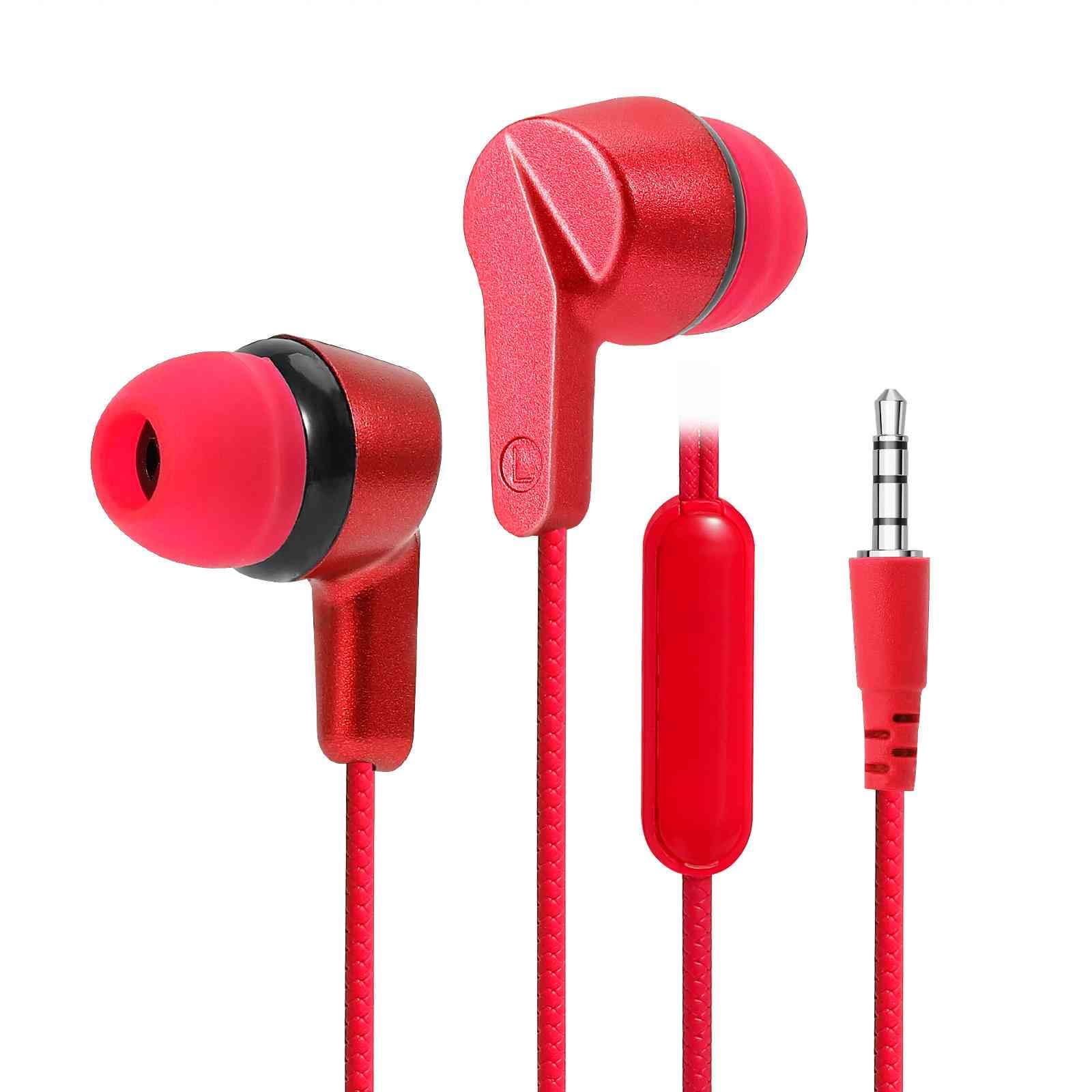 UrbanX R2 Wired in-Ear Headphones with Mic - Compatible with Motorola Moto G Play (2021) | Tangle-Free Cord, Noise Isolating Earphones, Deep Bass Sound | Includes 3 Pairs Silicone Ear Tips | Perfect for Commuting, Gaming & Work Calls