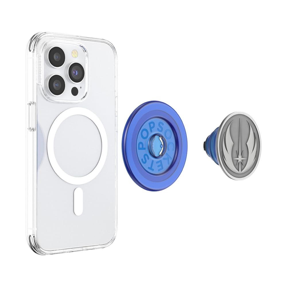 PopSockets MagSafe-Compatible Phone Grip & Holder - Wireless Charging Friendly - Star Wars Jedi Icon Design for iPhone 12/13/14/15 - Perfect for Gaming, Driving & Everyday Use