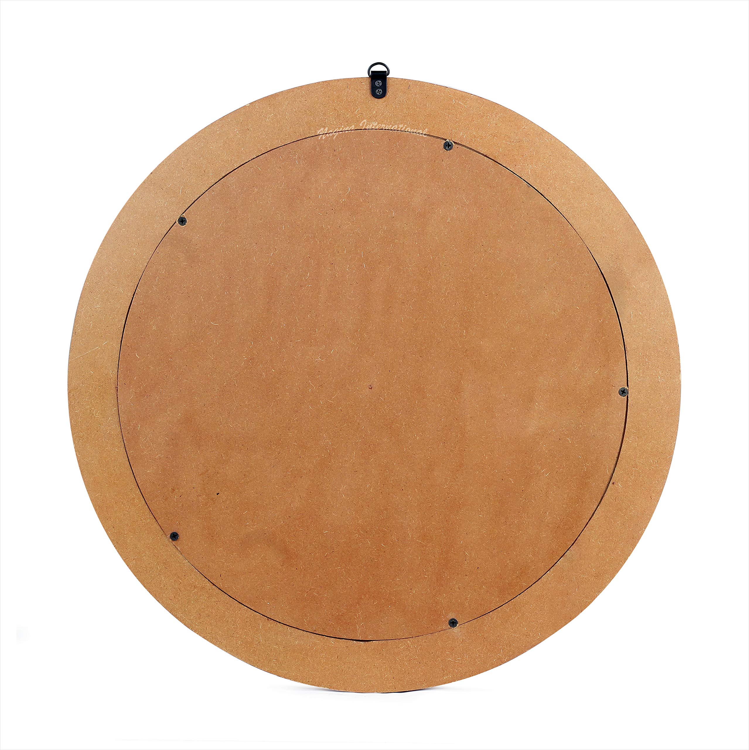 Nagina International 16 Inch Round Decorative Mirror with Twisted Rope Accent - Nautical Sailor Themed Wall Mirror for Bathroom, Living Room, Bedroom & Coastal Home Decor