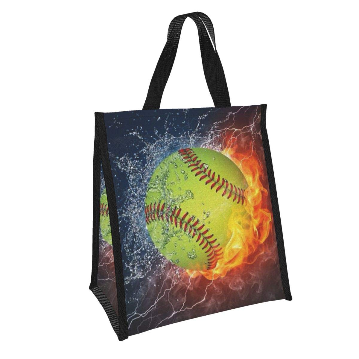 Insulated Baseball Lunch Bag for Women - Reusable Cooler Tote for Work, School, Picnic, Beach & Fishing | Perfect for Office, Outdoor Activities & Sports Events